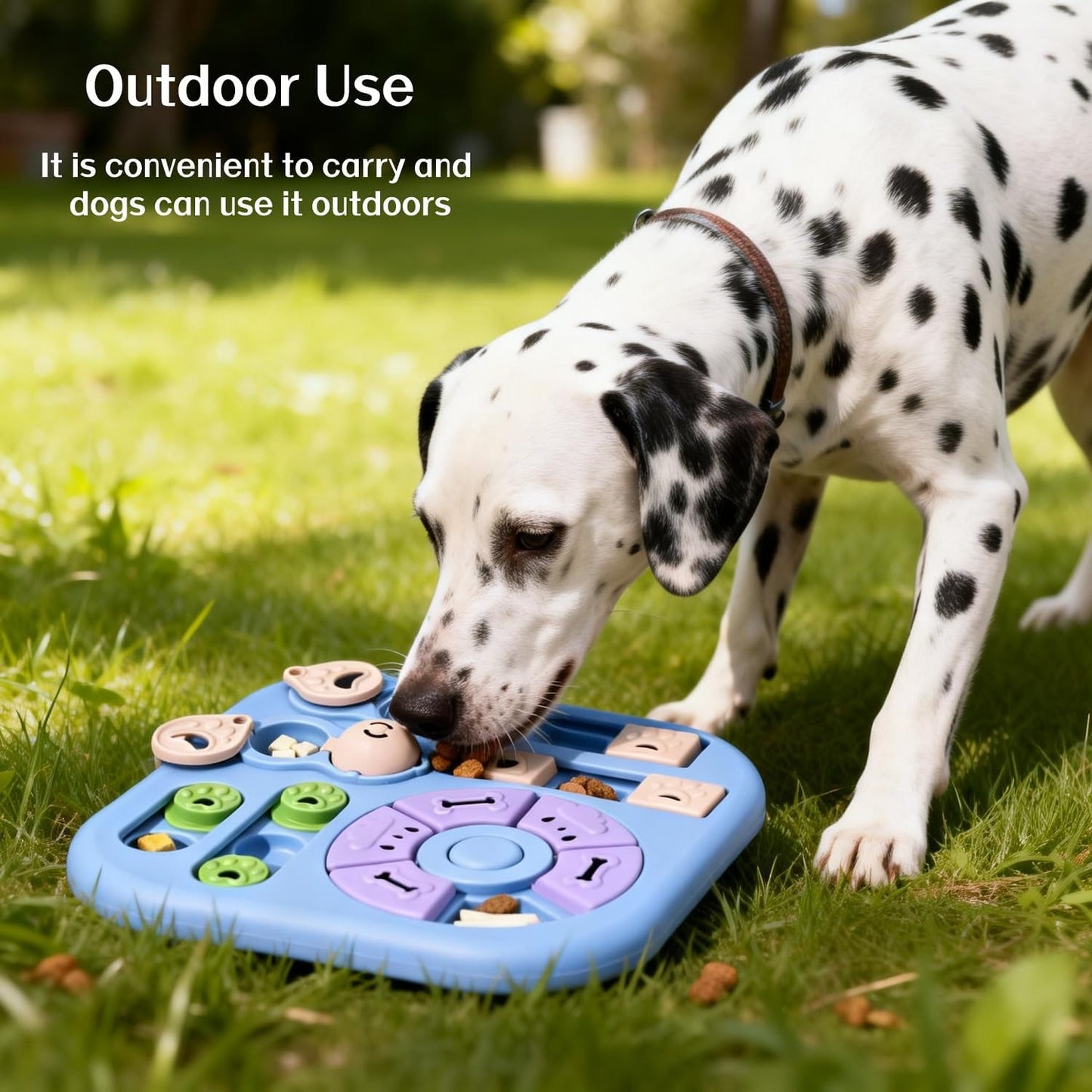 Interactive Cat Puzzle Toy & Treat Dispenser - Maze Slow Feeder for Small, Medium & Large Cats, Enrichment Toy for IQ Training, Reduces Bloating & Prevents Gulping (Light Blue)