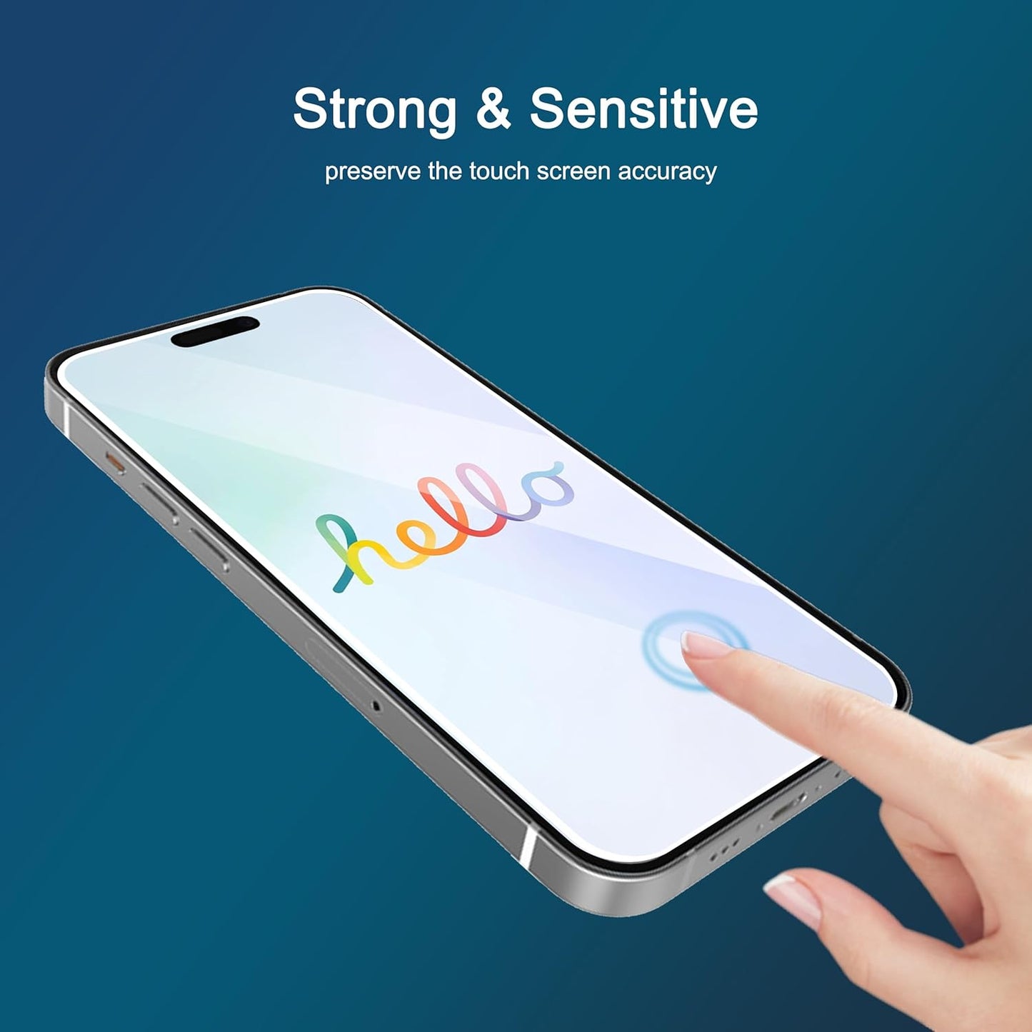 Ailun Screen Protector for iPhone 16 / iPhone 15 / iPhone 15 Pro [6.1 Inch] Display 3 Pack Tempered Glass, Dynamic Island Compatible, Case Friendly [Not for iPhone 16 Pro 6.3 Inch]. | 6.1 Inch, Display, Case Friendly