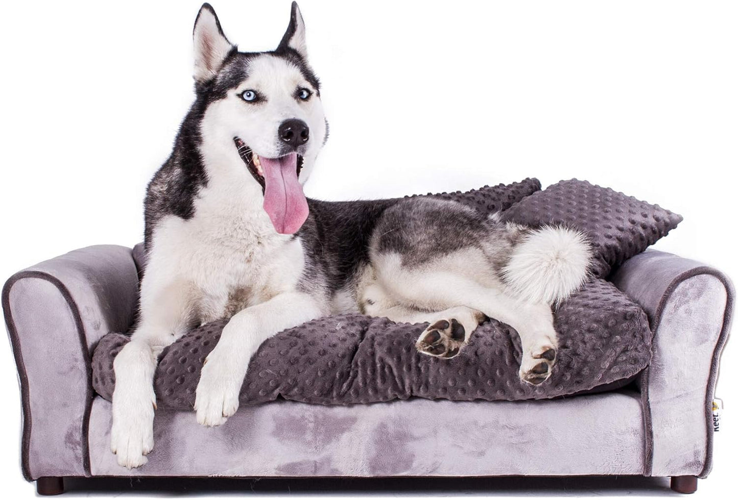 Keet Westerhill Pet Sofa Bed, Charcoal, Large (40x23x13)