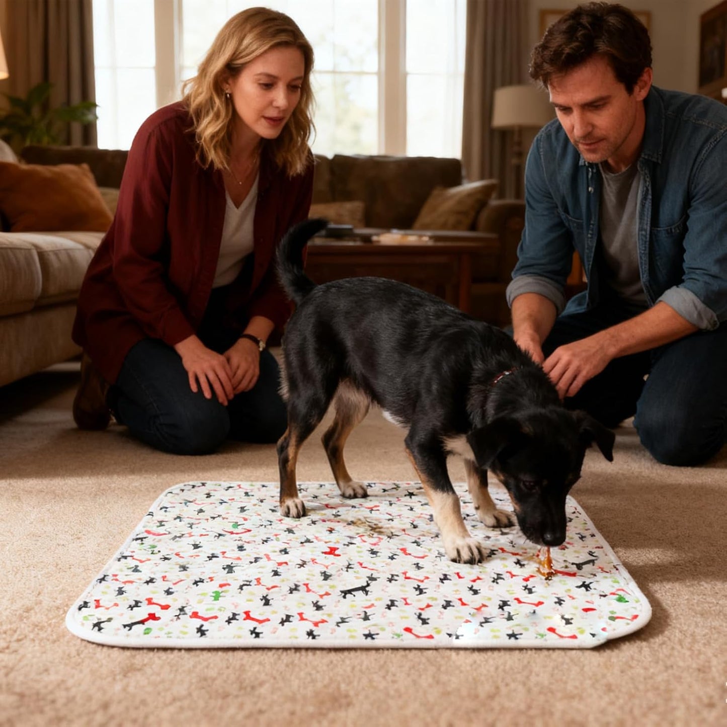 Pee Pads - Fast Absorbent Pet Training Mat, Reusable Washable Pee Pads, Quick Dry Design, Interactive Pet Training Tool, Cats Potty Practice Home Travel Playpen Crate Litter Box 23.62x15.75x0.2 Inches