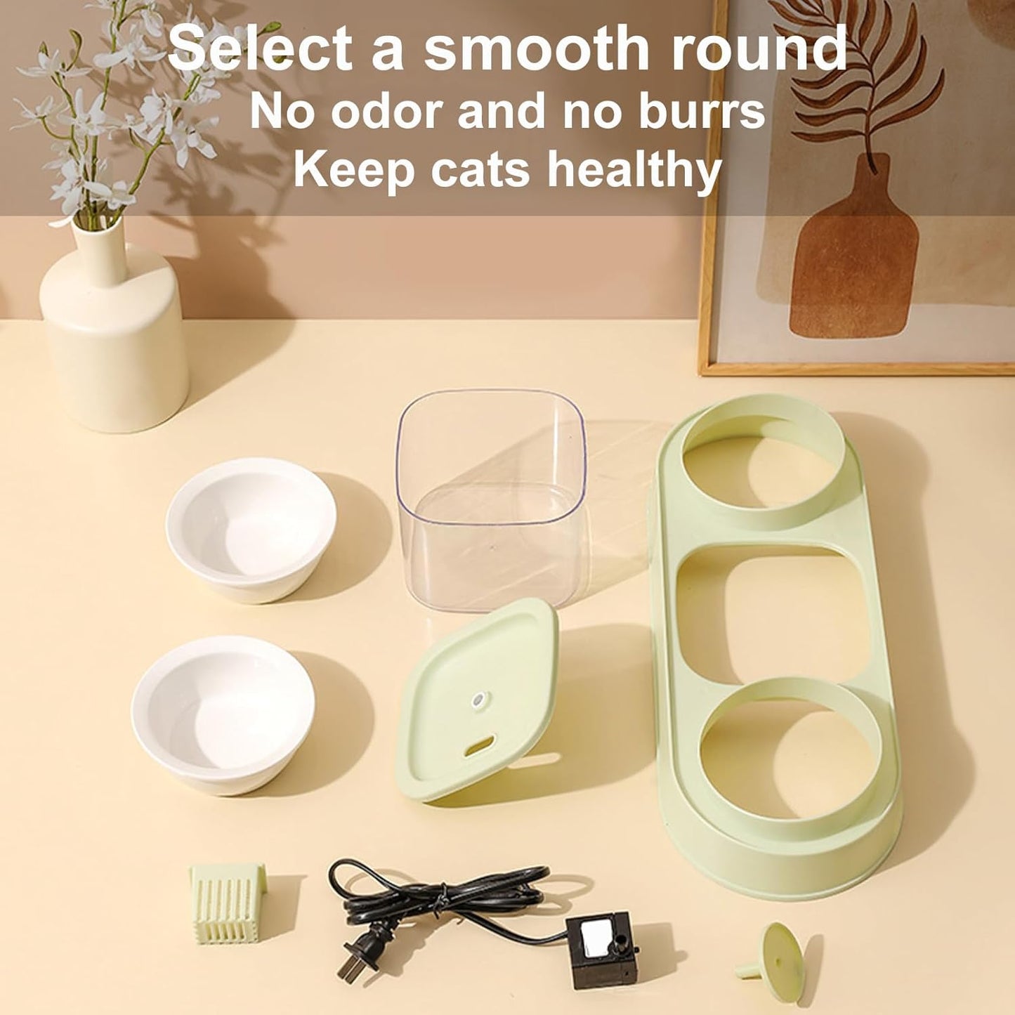 Elevating Cats Bowl Automatic Water Fountain Food AntiVomiting Dog Feeding Food Container for Small Dog Cats Automatic Pet Feeders