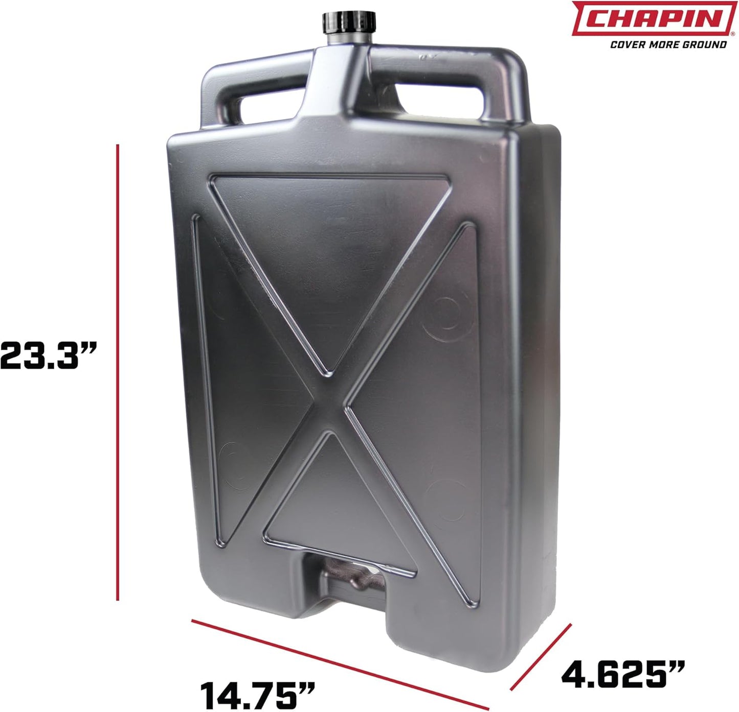 Chapin 78005 Oil Drain Pan, 12‑Quart Low‑Profile Automotive Drain Container, Recycled Polymer Construction, Large Splash‑Free Target Area & Built‑In Carry Handles for Easy Oil & Coolant Changes