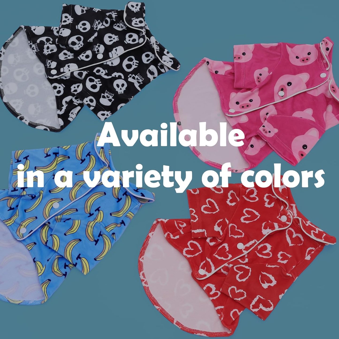 CuteBone Two-Leg Velvet Pet Pajamas Girl Dog Clothes - Soft, Cozy, and Stretchy Boy Pjs for Small, Medium Dogs and Cats Winter Sleepwear Apparel LTP03L