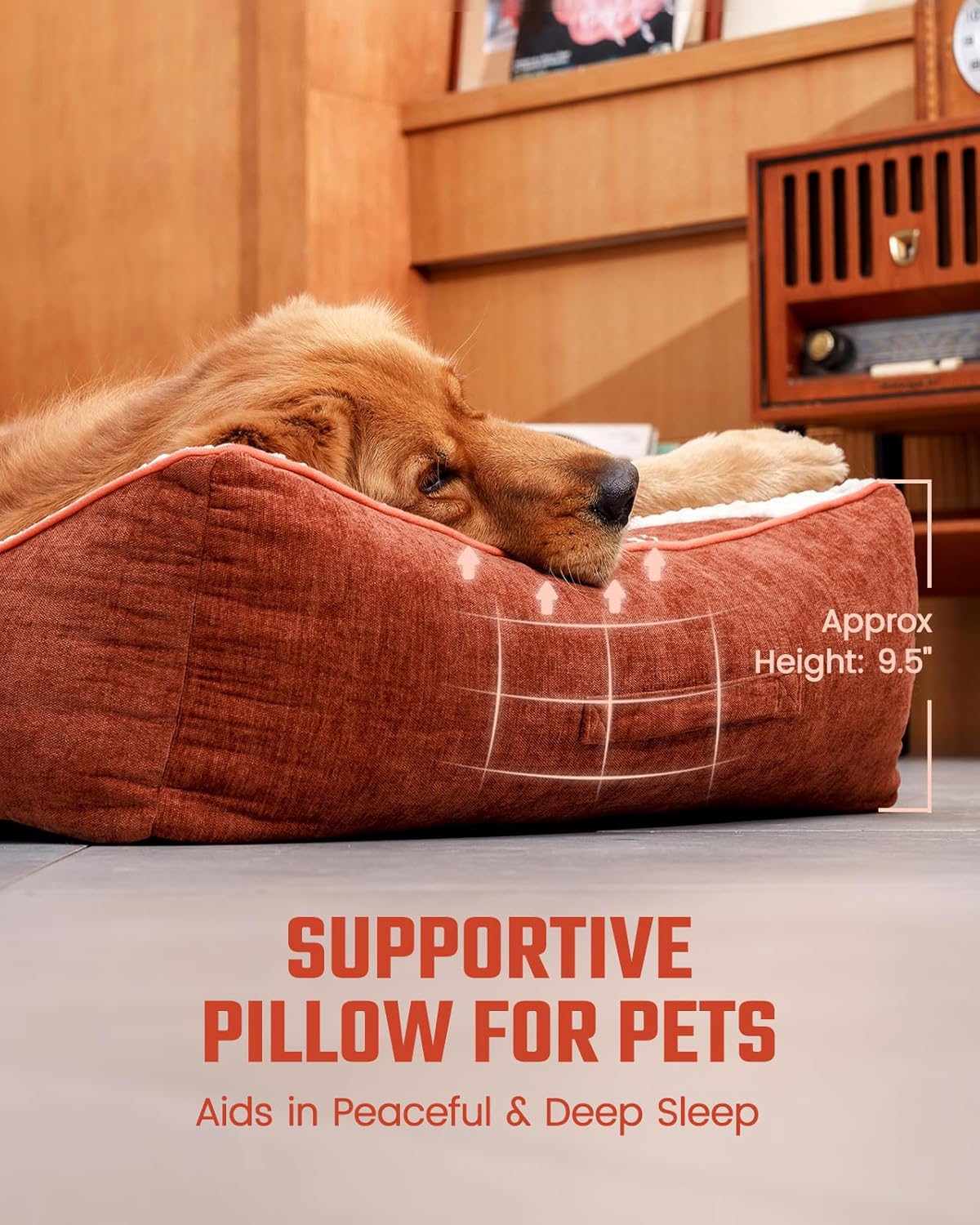 XL Dog Bed for Crate - Orthopedic Foam Crate Mat Large Comfy Flat Pet Beds with Removable Washable Cover, Suitable for Pet Up to 100 lbs(43''×28''×6'')