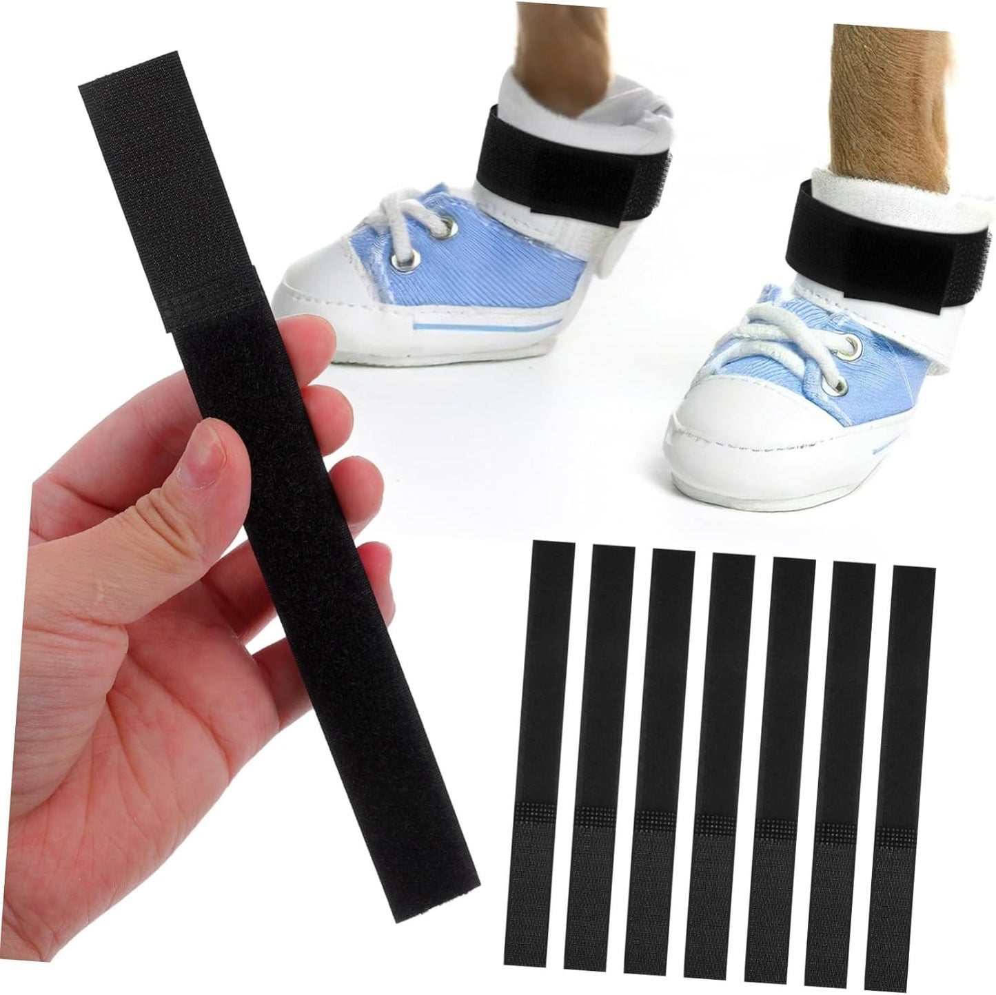 UPKOCH 10pcs Adjustable Slip Pet Bootie Bands Sock Holders for Dogs Non-Skid Paw Cover Fasteners for All Weather Conditions Outdoor Activities