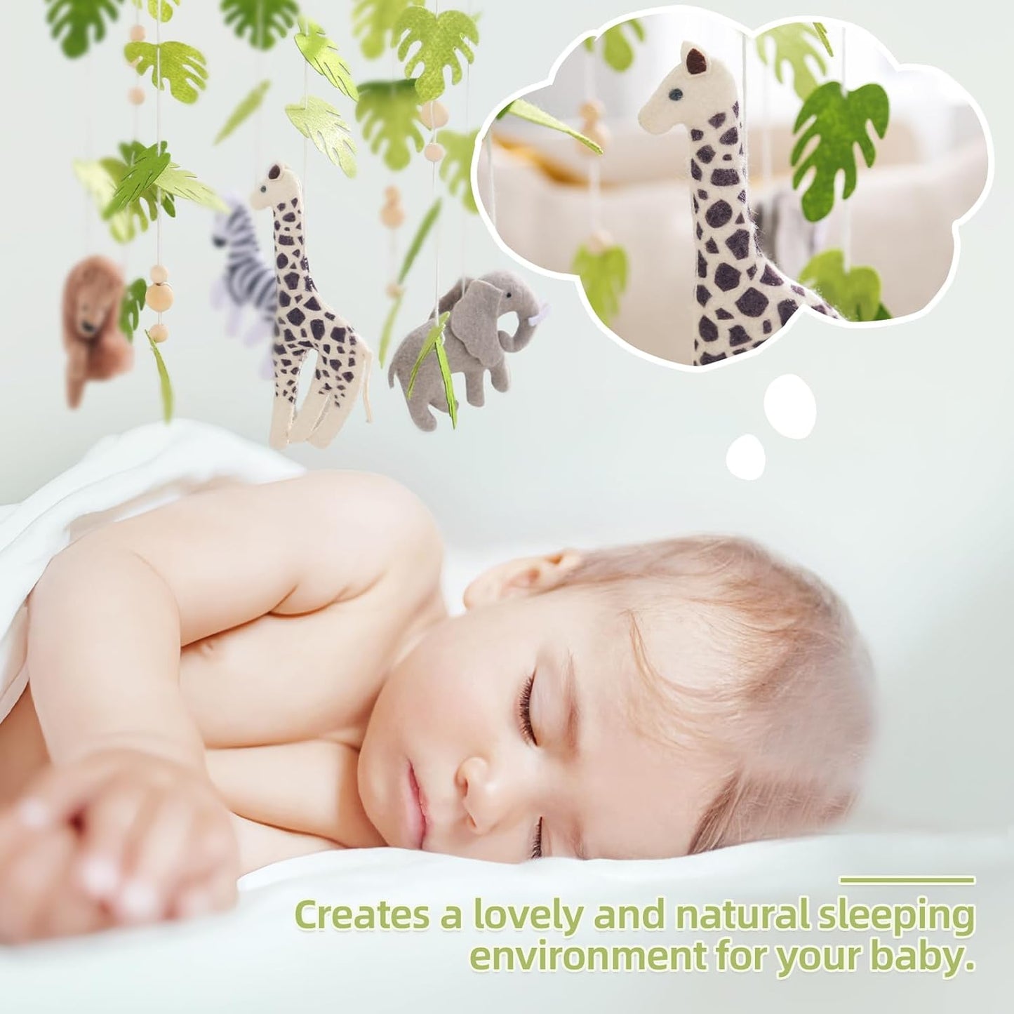 let's make Baby Mobile for Crib Safari Nursery Mobile Handmade Jungle Baby Mobile Woodland Nursery Decor Forest Animals Crib Accessories with Lion Elephant Zebra Giraffe