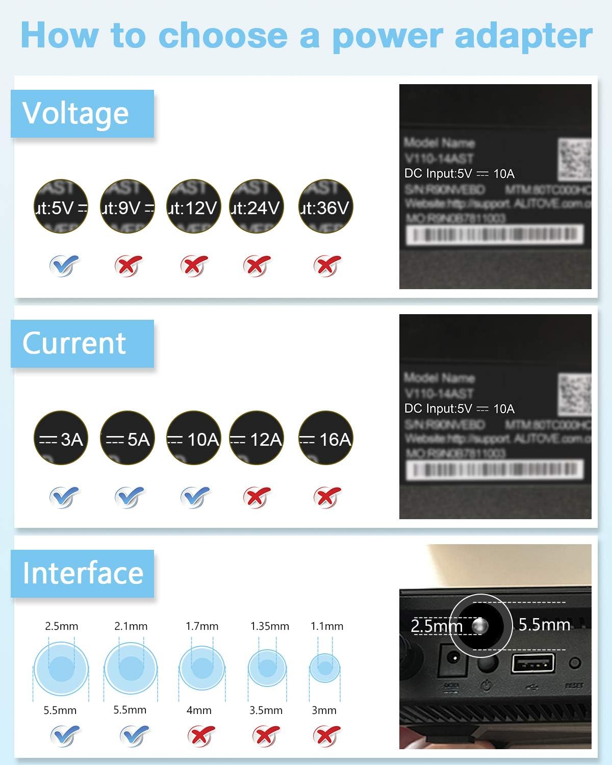 Aclorol 5V 10A 50W Power Supply 100V-240V AC to DC Adapter 5V 10 amp Switching Converter 5.5x2.1mm Plug for WS2811 WS2812B WS2813 5 V LED Strip Pixel Lights