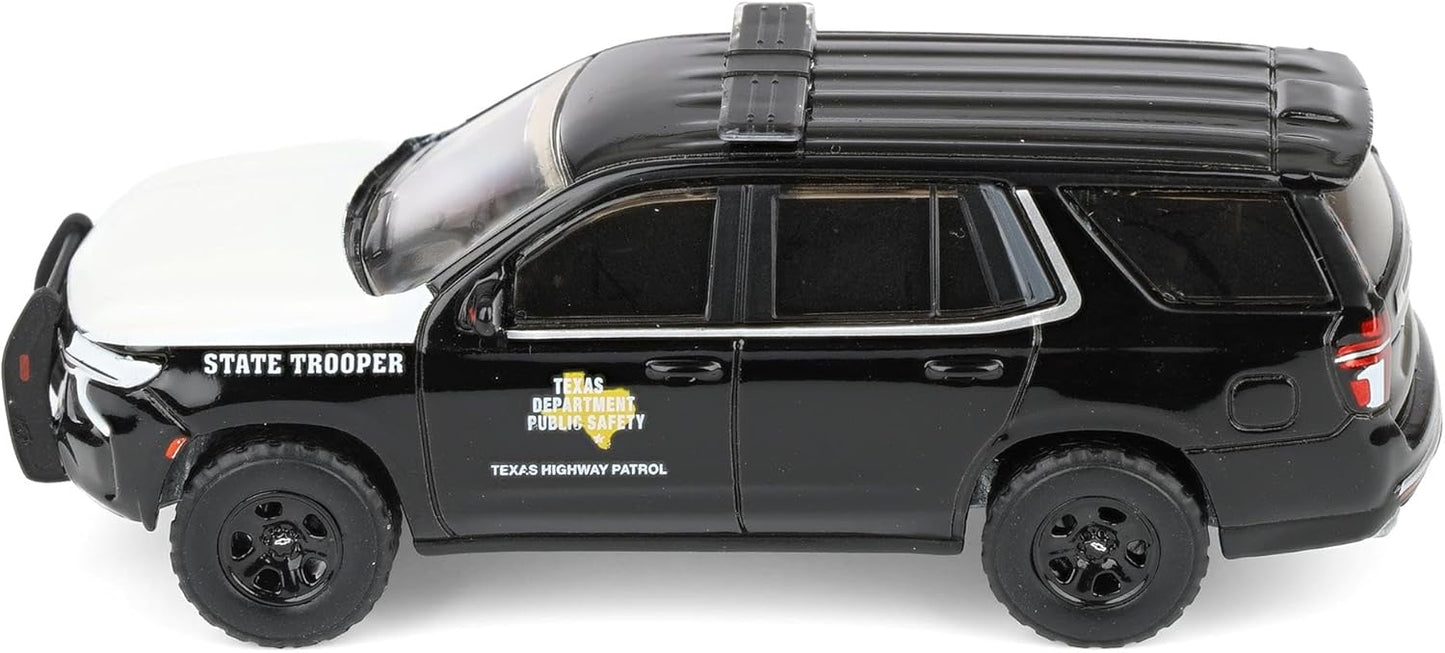 Greenlight 1/64 2024 Chevrolet Tahoe Police Pursuit Vehicle, Texas Highway Patrol, Hobby Exclusive Hot Pursuit GLT30540