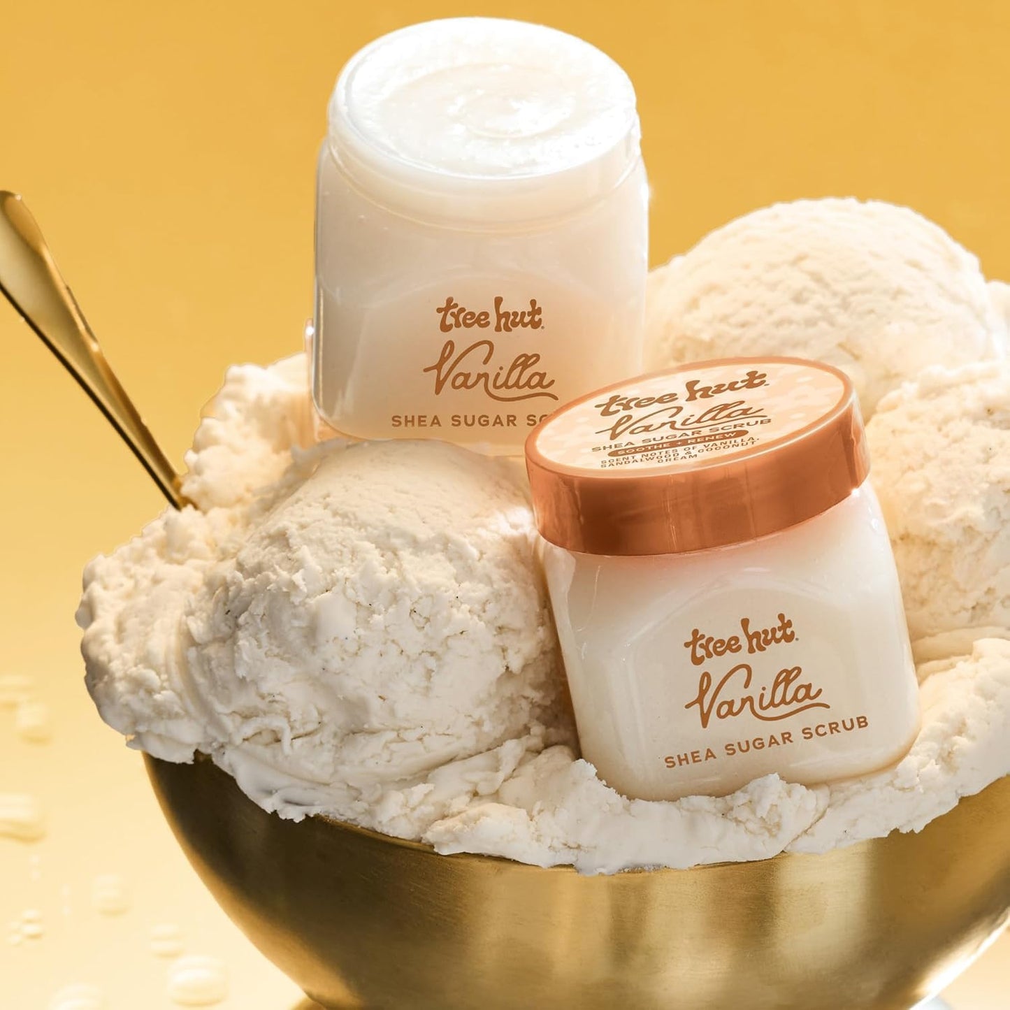 Tree Hut Mini Vanilla Everything Shower Gift Set, Easter Gifts for Women, Exfoliating Sugar Scrub, Foaming Gel Wash & Whipped Body Butter, Hydrating & Moisturizing Self-Care Gift Set for Smooth Skin