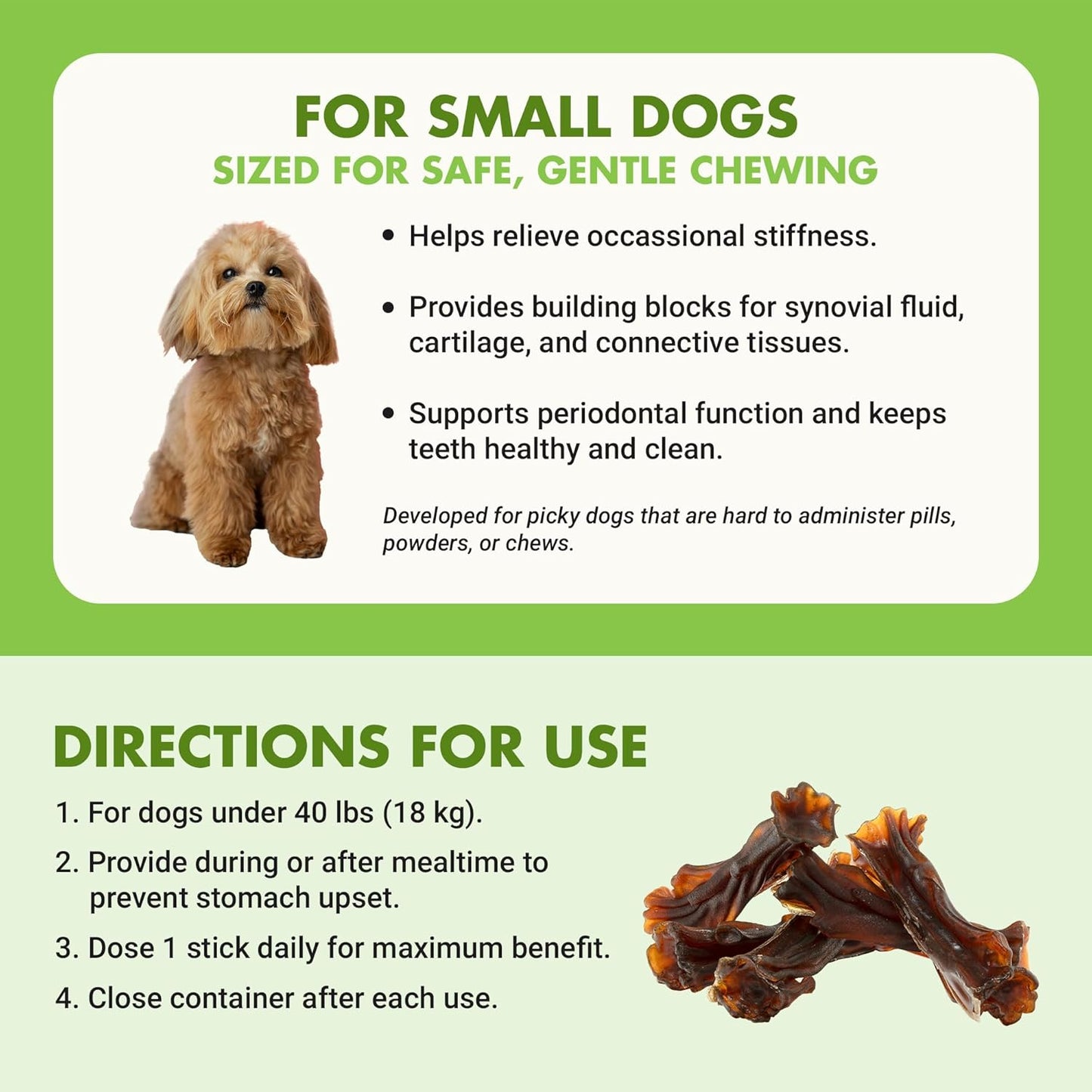 LIQUID-VET Magic-STIX™ Joints, Teeth & Fun in One – Small Dog – Chicken Flavor – Month Supply – Made in USA