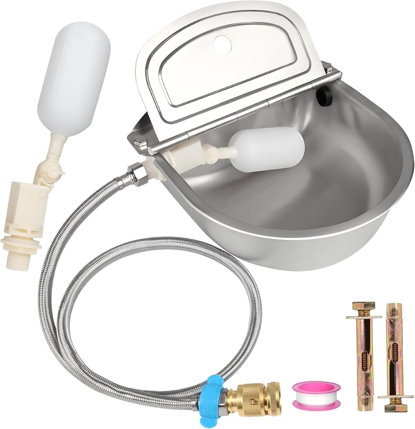 304 Stainless Steel Automatic Water Dispenser for Dogs & Livestock - Outdoor Dog Bowl, Horse & Goat Waterer