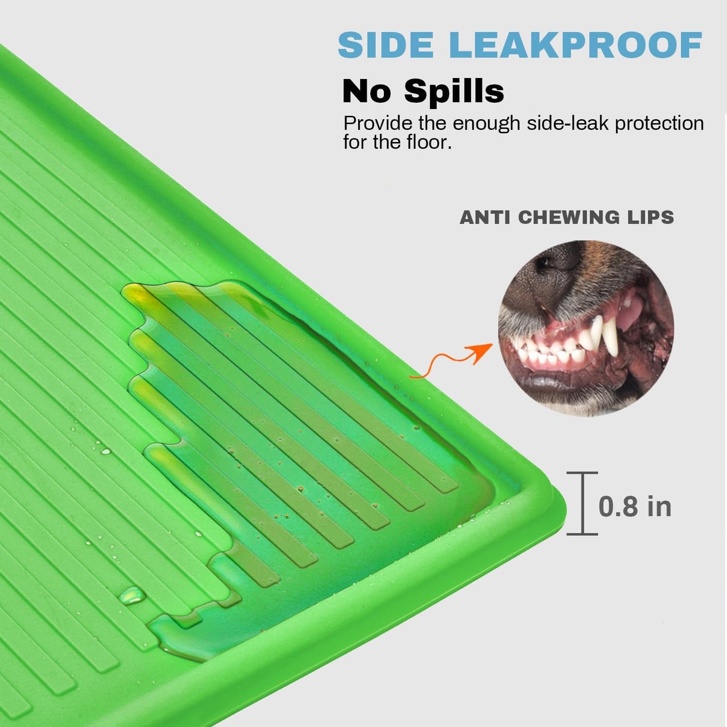 Pee Pad Holder, Puppy Pad Holder, 24" x 24" Heavy Silicone Pee Tray Mat for Dogs with Clips, Reusable, High Edge, Leak-Proof Toilet Training Pad for Potty, Doggy Baby, Cat, Rabbit Pets
