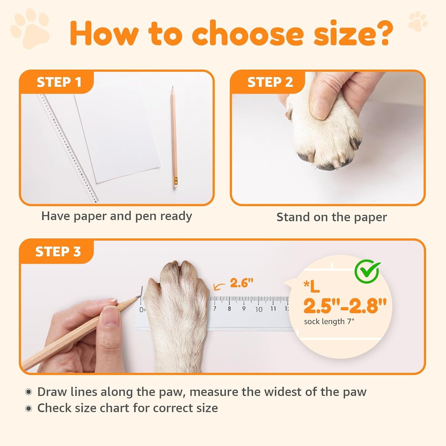 PICK FOR LIFE Non Slip Dog Socks with Grippers Prevent from Licking Paws,Anti-Slip Dogs Grip Socks for Senior Dogs on Hardwood Floor(Grey,2Pairs,L)