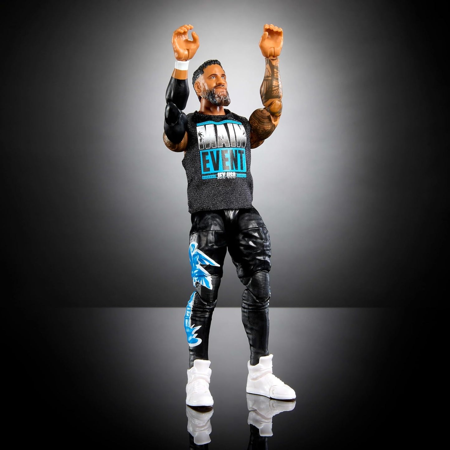Mattel WWE Top Picks Elite Action Figure & Accessories Set, Jey USO 6-inch Collectible with Swappable Hands, Ring Gear & 25 Articulation Points