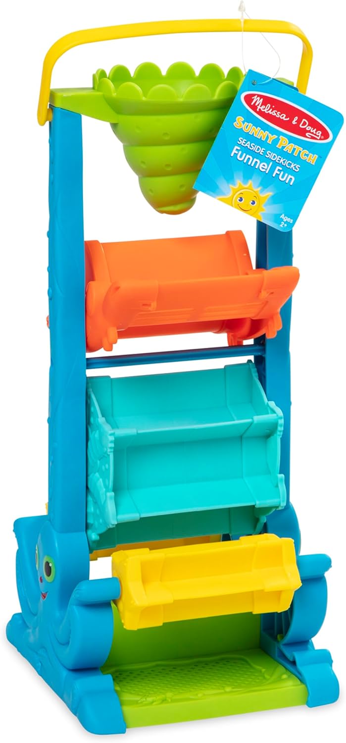 Melissa & Doug Seaside Sidekicks Funnel Fun Sand and Water Toy - Kids Outdoor Toys and Beach Toys for Toddlers, Encourages Sensory Play, Ages 2+