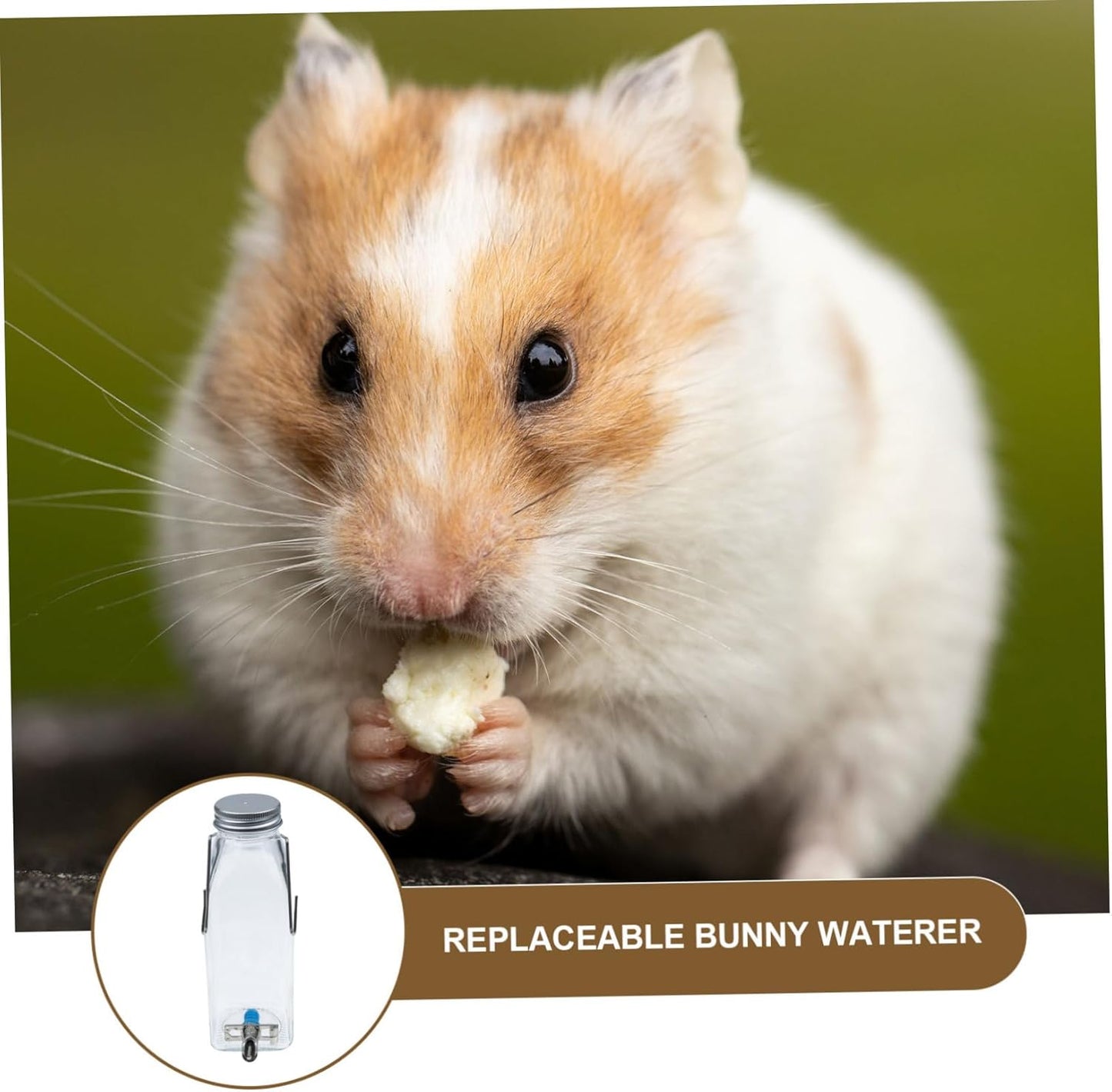 Milisten 350ml PET Rabbit Water Bottle Dispenser – Silent Hanging Glass Water Feeder for Small Animals – for Bunnies Guinea Pigs and Other Pets