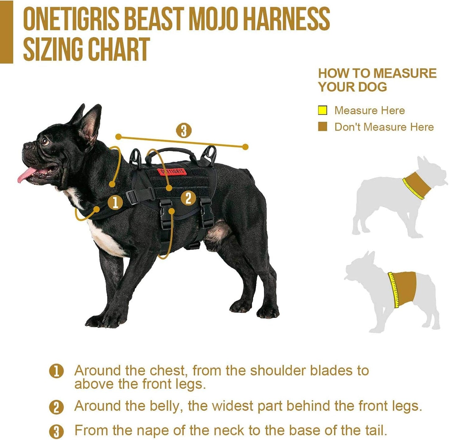 OneTigris Tactical Dog Harness,Puppy Harness with Handle, Military Vest for Small Dogs Outdoor Easy Control Training Walking