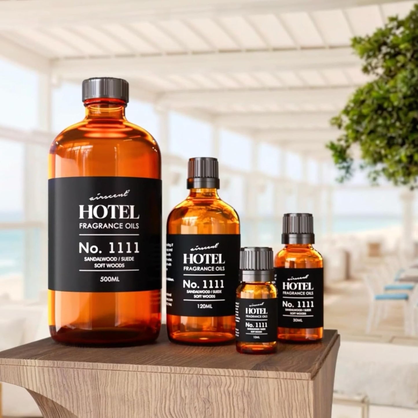 AirScent My Way Diffuser Oil No. 1111 Inspired by the 1 Hotel Miami Scent - Premium My Way Fragrance Oil for Ultrasonic and Waterless Diffusers and Crafting - 120 mL, 4 fl oz Glass Dropper Bottle