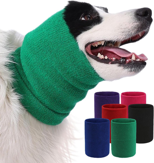 Dog & Cat Calming Band Cat Anxiety Relief Cover,Double Layer Thickened Pet Ears Elastic Neck Band Noise Cancelling Ear Muffs for Anxiety Relief/Noise Protection,Grooming,Thunder,Fireworks