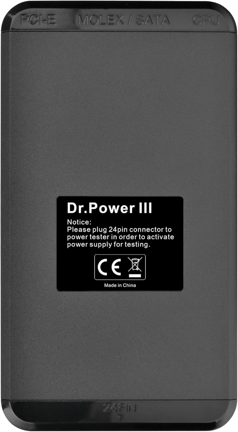 Thermaltake Dr. Power III ATX Power Supply Tester/Support up to ATX12V v3.1 with PCIe 12+4pin Connector/Voltage Output for +12V, +5V, +3.3V, and +5Vsb, AC-069-OO1NAN-A1