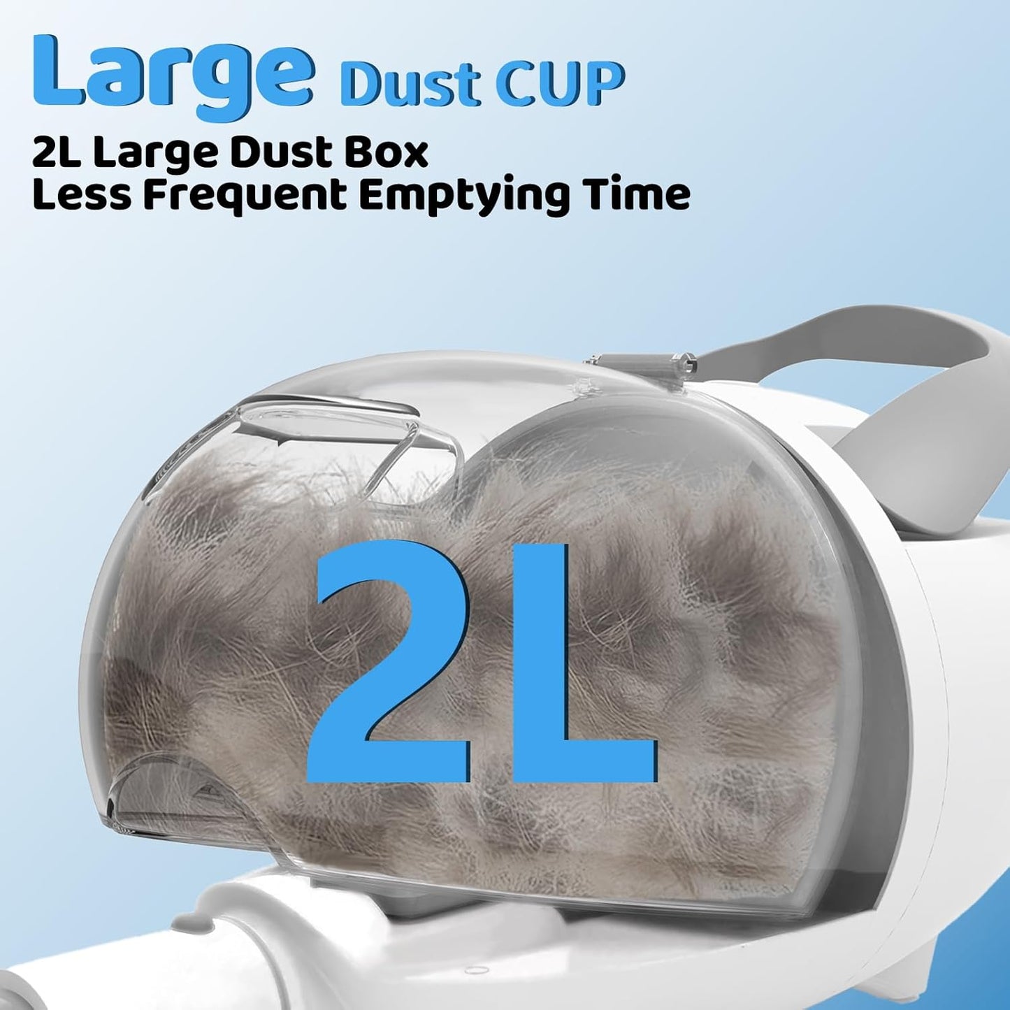 Dog Grooming Vacuum with 2L Dust Cup & 13000Pa Suction, 5-in-1 Low Noise Pet Grooming Kit with Clipper & Steam Brush for Shedding, Dog Vacuum for Dogs and Cats