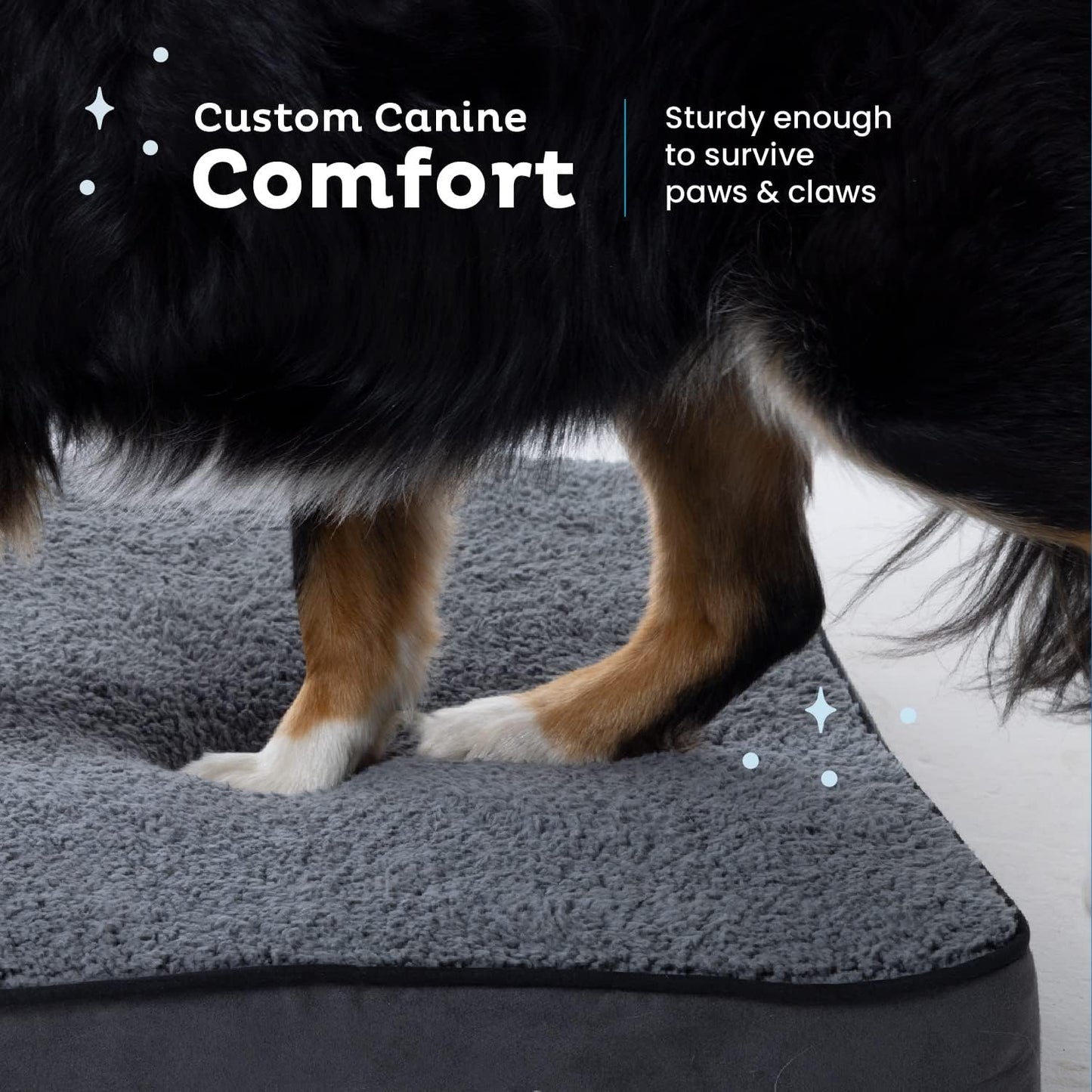 Snuggle-Pedic Memory Foam Dog Bed - Plush, Waterproof Pet Beds w/Removable Inner and Outer Cover, Anti-Slip Bottom, and Faux Suede Fabric - Orthopedic Dog Beds for Large Dogs