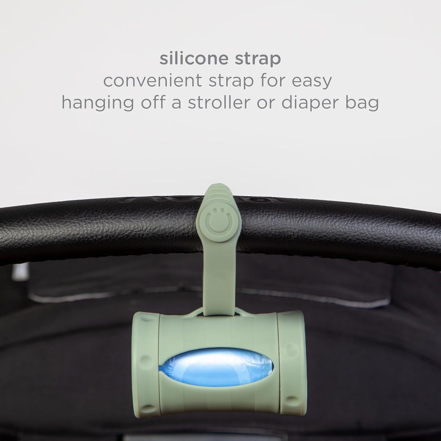 Ubbi On-the-Go Diaper Bag Dispenser for Travel, Retractable Must Have for Newborns, Helpful Baby Accessory, Sage Green