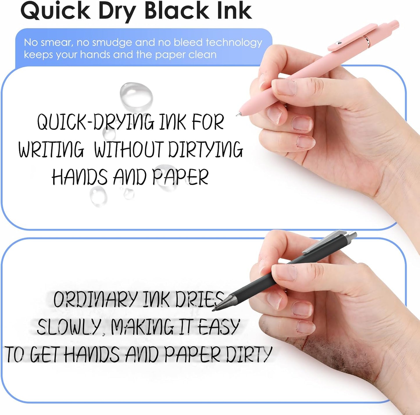 Gel Pens, 7pcs 0.5mm Quick Dry Black Ink Fine Point Smooth Writing Pens, Easter Pens, Easter Basket Stuffers, Cute Teacher Work Desk Accessories Office School Supplies Gifts for Nurse Women Student