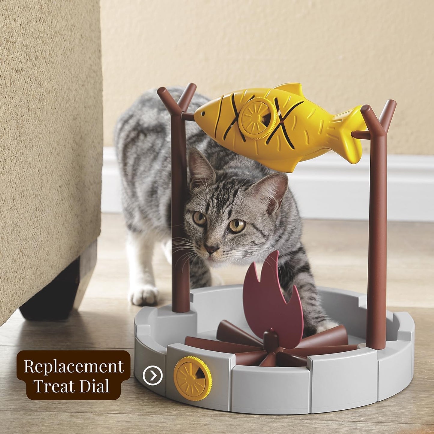 PetPals Cat Slow Feeder, Treat Dispenser - Interactive Cat Puzzle Toy for Small Pets & Kittens, Mental Stimulation Pet Food Feeding Toy, Dry Food Dispensing Cat Toy