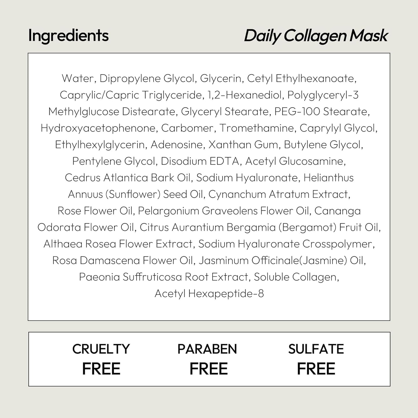 LAPCOS Collagen Sheet Mask, Firming Daily Face Mask with Collagen Peptides for Anti-Aging, Helps to Minimize Wrinkles, Restores Skin Elasticity & Firmness, Hydrating, Korean Beauty, 5-Pack