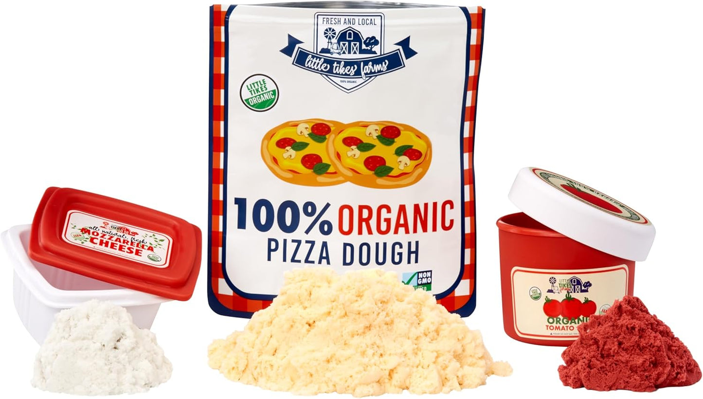 Little Tikes Creative Chefs Pizza Kit with Special Make-It Mix Play Sand, 18+ Accessories, Realistic Pretend Play Chef, Boys, Girls, Ages 3+