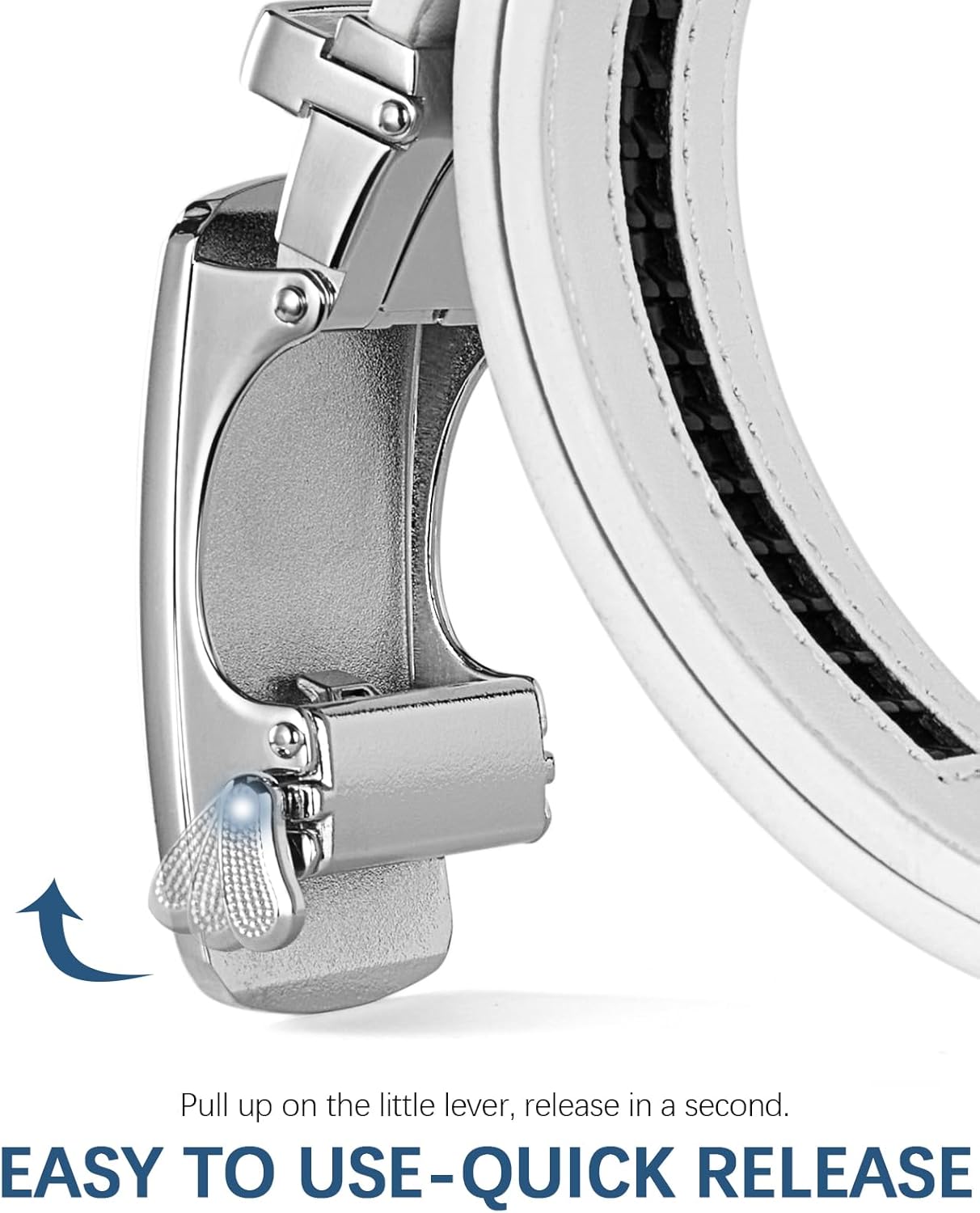 BOSTANTEN Men's Belt, Ratchet Belts for Men Leather Dress Casual with Adjustable Buckle, Cut for Fit