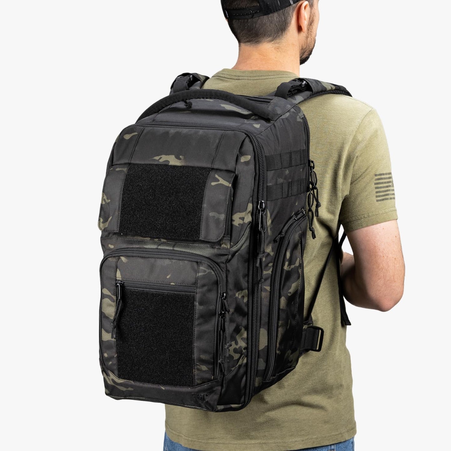 Tactical Baby Gear Everyday Tactical Diaper Bag Backpack for Dads – Includes Changing Mat, Stroller Straps, Built-In Wipes & Cooler Pouch (Multicam Black Everyday)