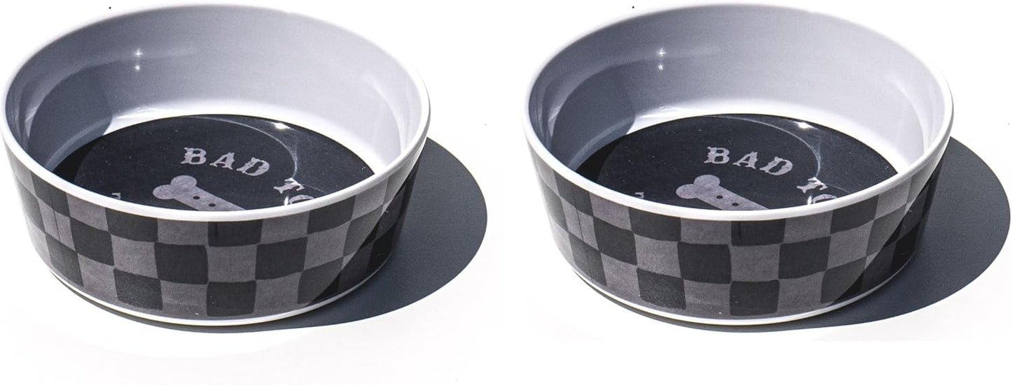 Dog Whimsy Melamine Pet Bowl - Medium - 3 Cups - Multicolor - Set of 2