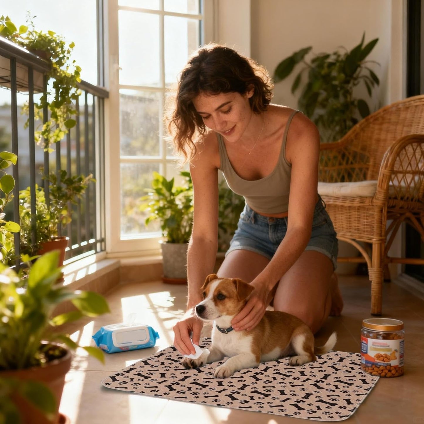Odor Control Dog Pee Pad - Reusable Puppy Pads |Pet Supplies with Leak Proof Layer,Leak Protection with Non Slip Backing,Animal Grooming Necessities,Nappies & Potty Training for Housebreaking Aid