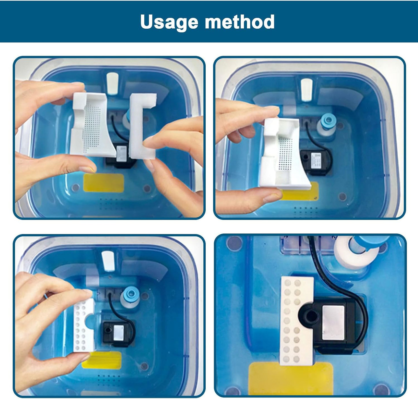 4PCS Pet Fountain Foam Filter Compatible with Petkit Smart Water Fountains Cat Dog Automatic Drinking Water Dispenser Replacement Sponge Filter