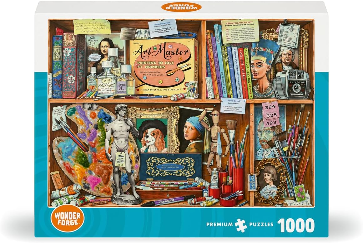 Wonder Forge The Artist's Cabinet 1000 Piece Jigsaw Puzzle for Adults | Unique, Perfectly-Fitting Pieces | Fun, Vibrant Imagery | Amazon Exclusive