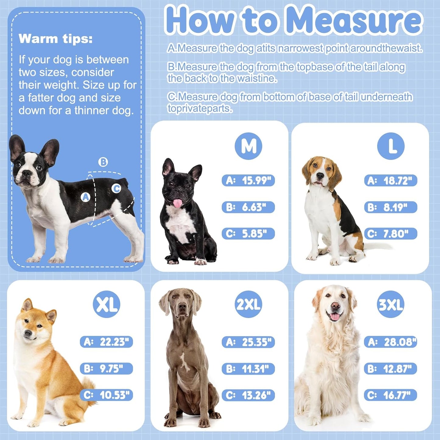 Reusable Female Dog Diapers with Suspender, Washable Dog Period Panties, Highly Absorbent Female Dogs Diapers for Heat Incontinence, X-Large