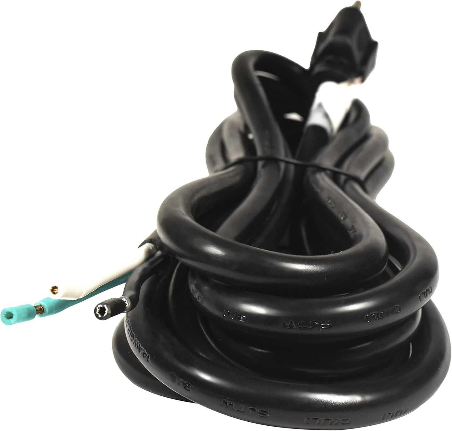 HQRP 10ft 14-Gauge 3-Prong 14/3C Heavy Duty Replacement Power Supply Cord Cable 110V 115V 120V Pigtail for Universal AC Appliance and Power Tool, NEMA 5-15 Plug US SJT 14-AWG 15A, UL Listed