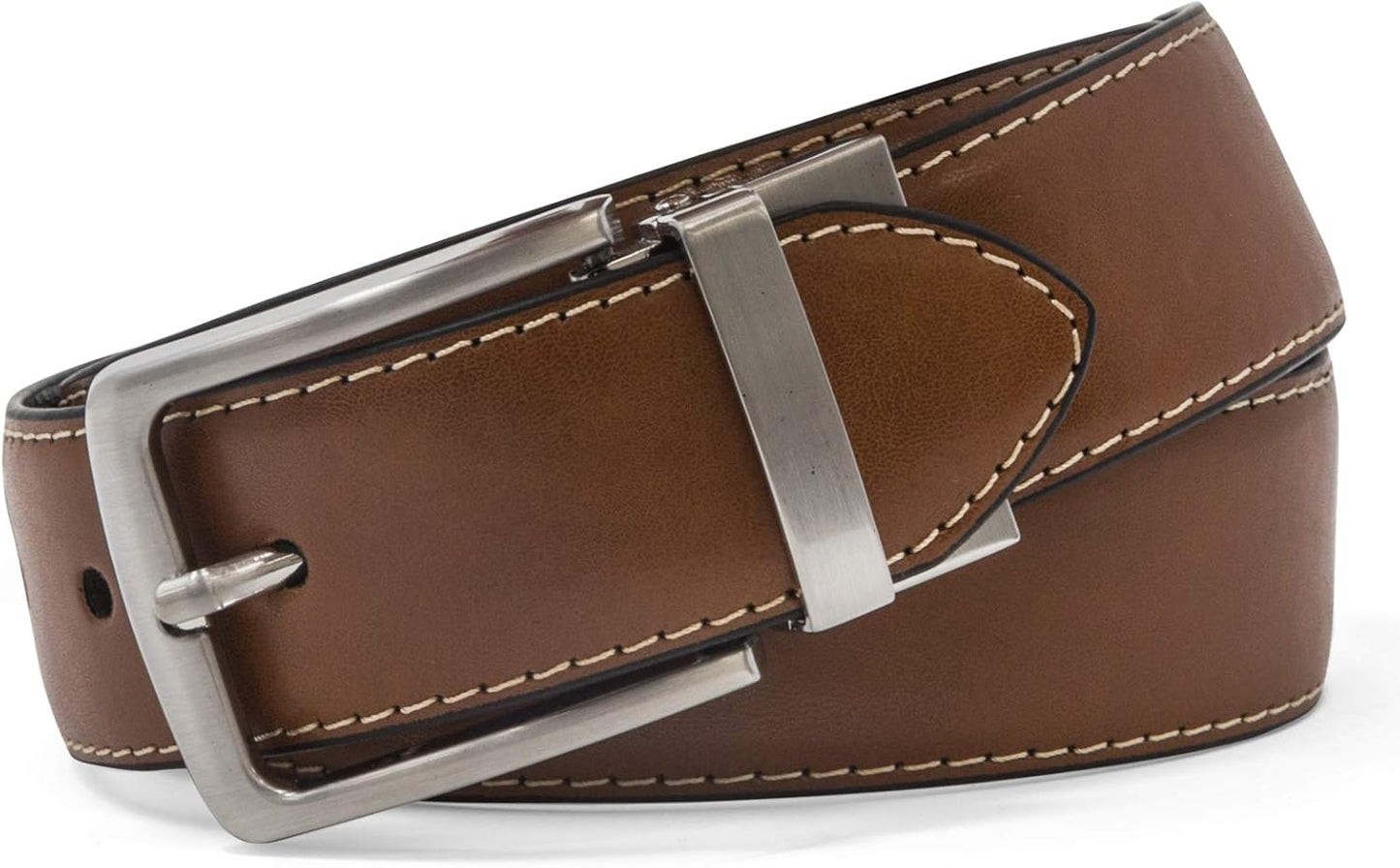 Steve Madden Men's Reversible Men's Dress Casual Every Day Leather Belt