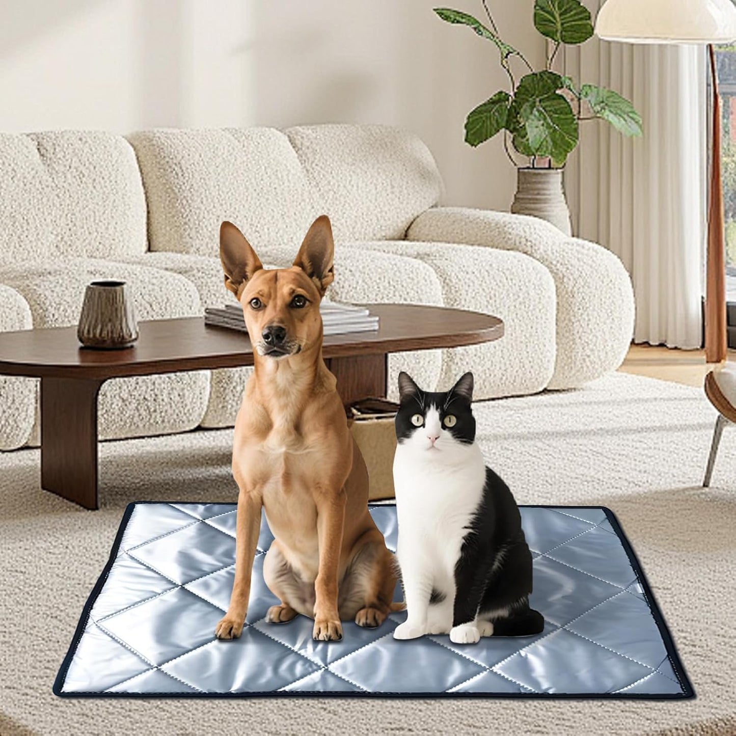 Washable Dog Pee Pad, Anti Slip Crate Mat, Leak Proof Floor Protector with Soft Material, Reusable Pet Potty Pad, Waterproof Puppy Mat with Travel Design, Home Kennel Pads for Car