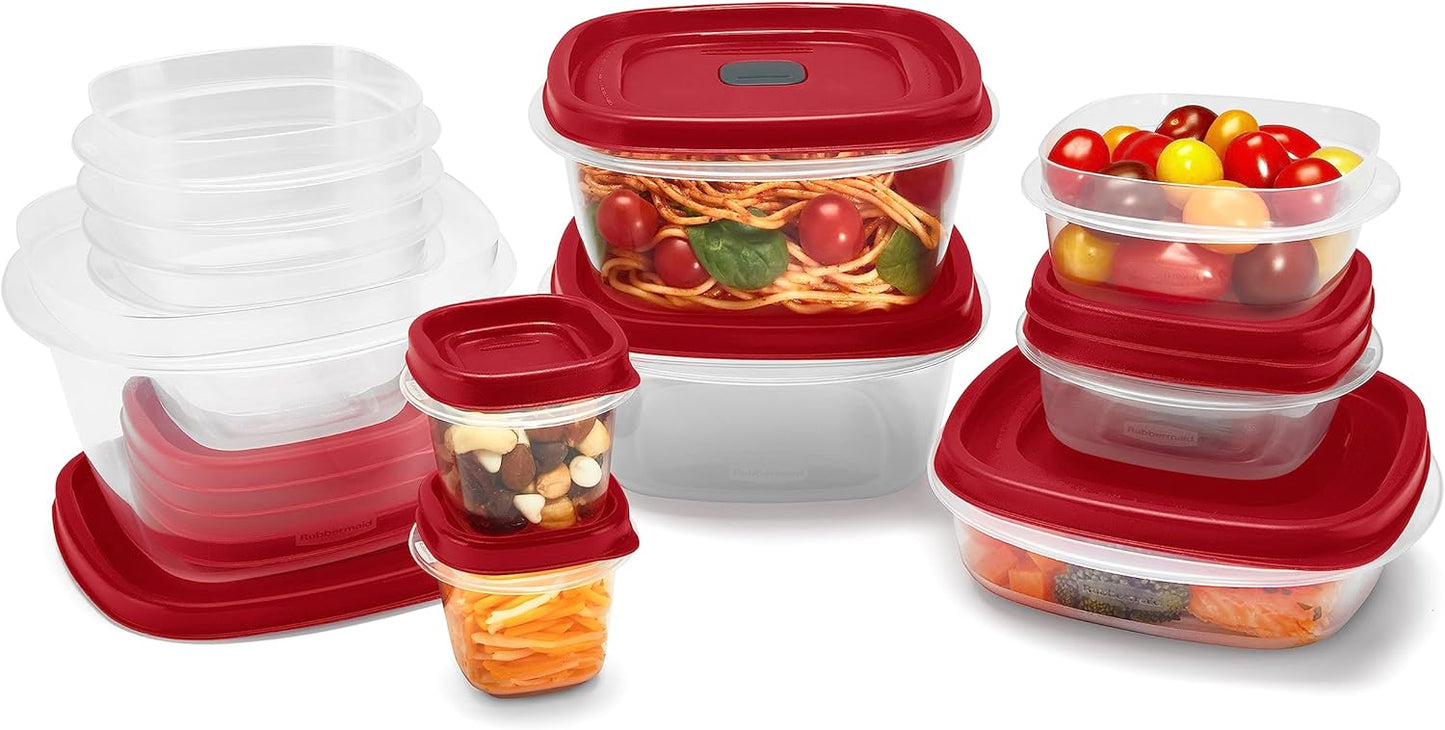 Rubbermaid Assorted Food Storage Container Set - Case of: 1; Each Pack Qty: 24; Total Items Qty: 24