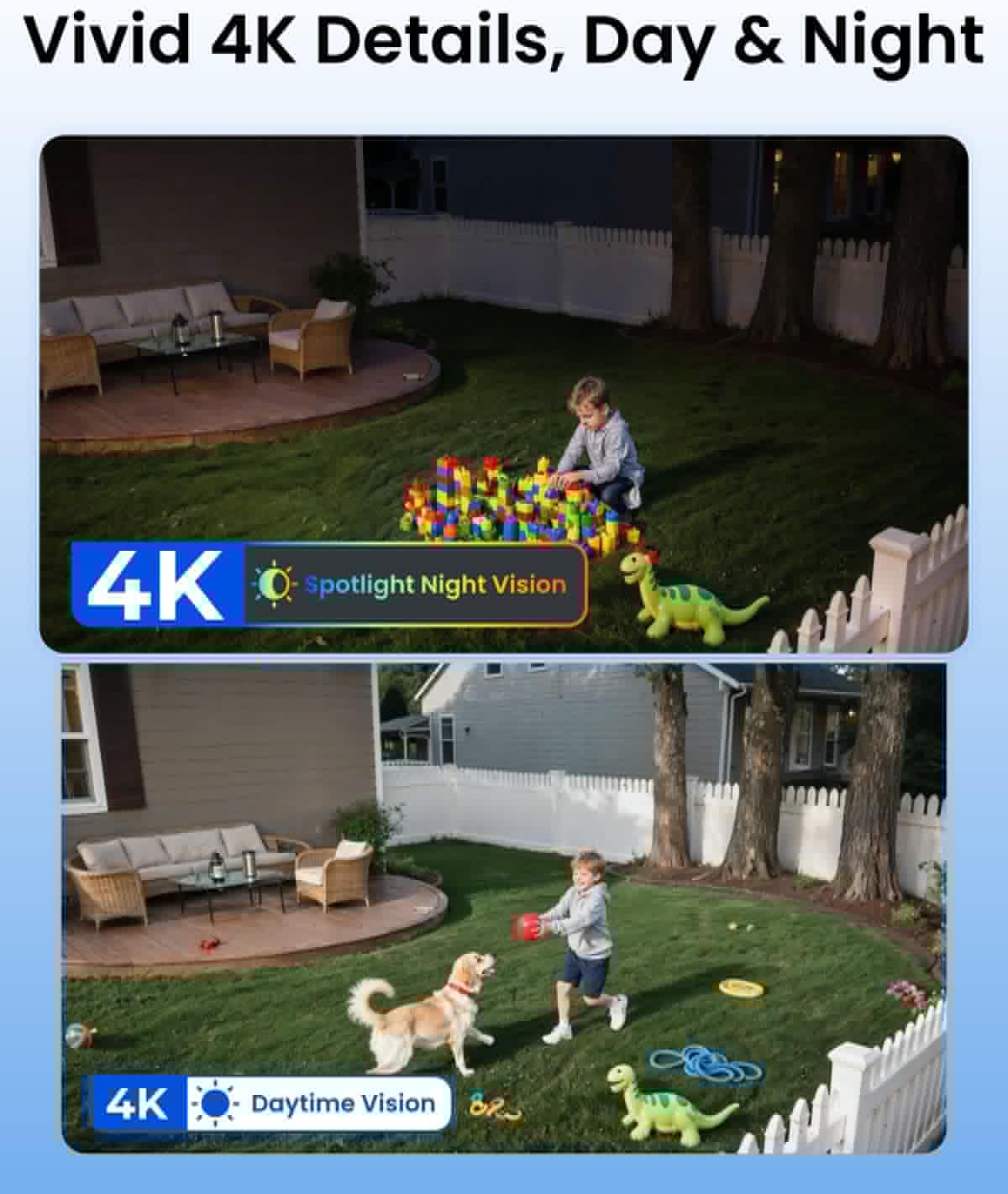 REOLINK First 4K Solar Security Cameras Wireless Outdoor, Argus PT Ultra+Solar Panel, 360° Pan Tilt Auto-Tracking, 8MP Color Night Vision, 2.4/5 GHz Wi-Fi 6, No Subscriptions, Home Hub Compatible