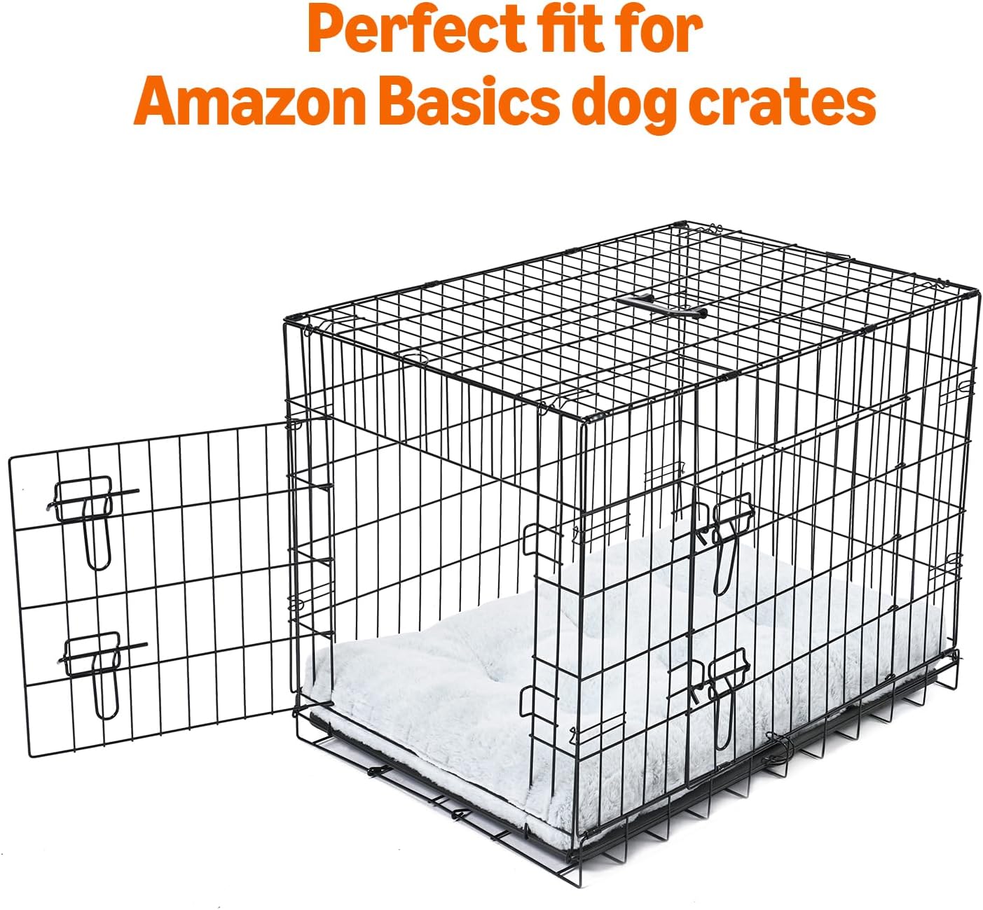 Amazon Basics Large Dog Bed for Crate, Washable Large Dog Mat for Pet Kennel, Anti-Slip, 42x28x4 Inches