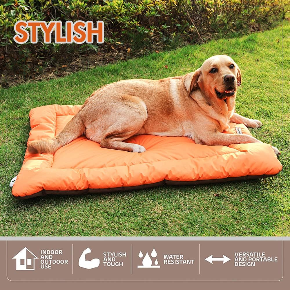 CHEERHUNTING Camping Dog Bed Pet Bed 40”X32”, Outdoor, Waterproof, Washable, Water-Resist, Large, Durable, Portable Travel Pet Mat