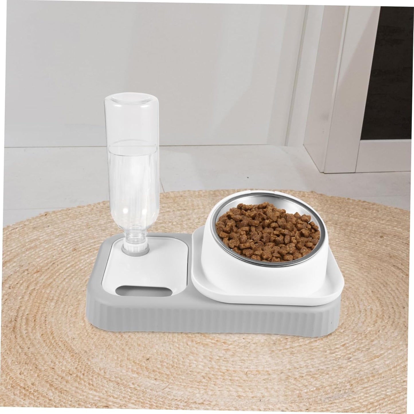 Milisten Cat Bottle Bowl Feeder Detachable Food and Water Dispenser for Cats and Safe Material Convenient Pet Feeding