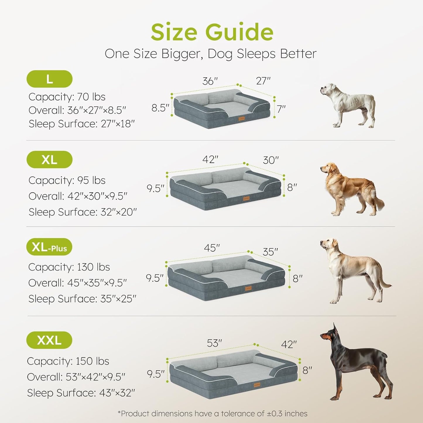 Extra Large Dog Bed, Orthopedic XL Dog Bed with Cooling Gel Memory Foam, Waterproof Pet Bed with Removable Washable Cover, 42" Pet Sofa Couch Dutch Velvet with Bone Toy, Dark Gray