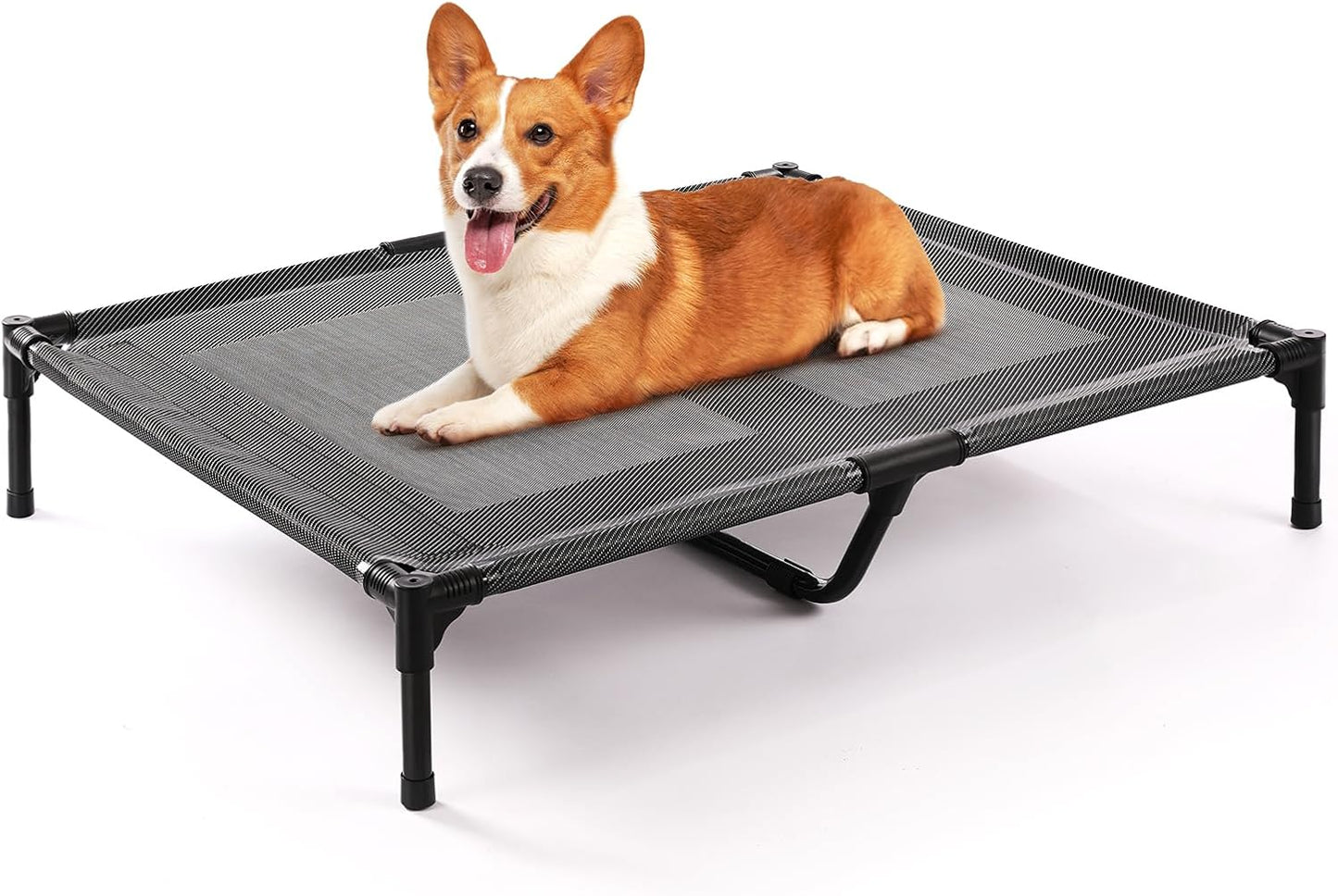 petizer 36" Cooling Elevated Dog Bed for Large Dogs - Waterproof & Breathable Outdoor Camping Dog Bed, Heavy Duty Raised Dog Cot with Support Bars, Holds Up to 120LBs