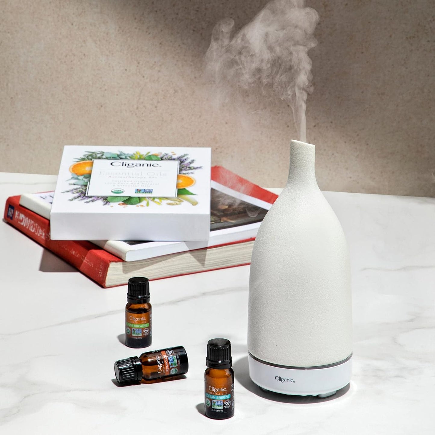 Cliganic Organic Eucalyptus Essential Oil, 100% Pure | Natural Aromatherapy Oil for Diffuser Steam Distilled | Non-GMO Verified