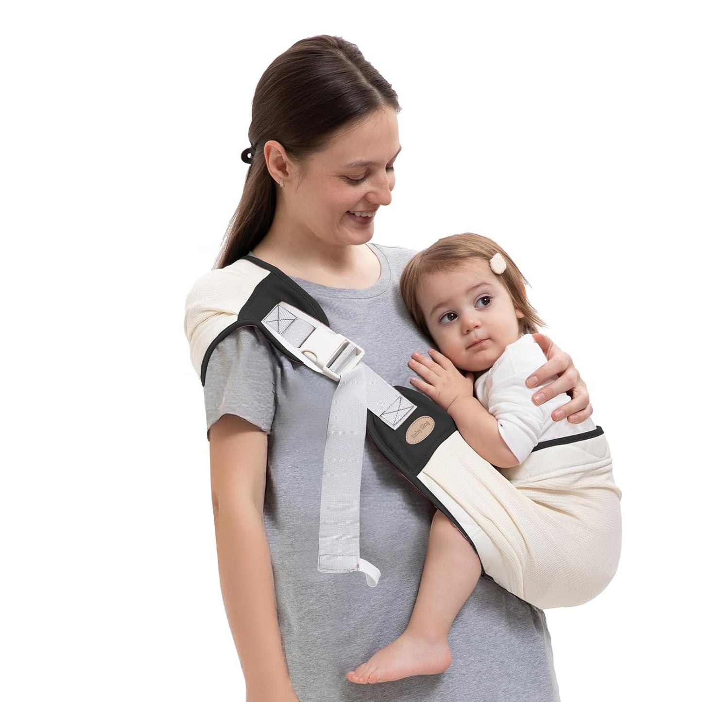 Baby Carrier Newborn to Toddler, Baby Sling Carrier, Toddler Carrier 25-60 lbs with Adjustable Straps, Soft Padded Edges, Lightweight and Travel-Friendly Newborn Baby Carrier